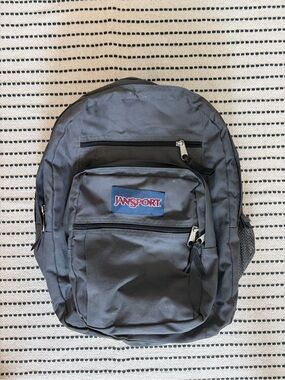 Jansport Gray Backpack with Logo Patch